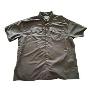 5.11 Tactical Men's Black Short Sleeve Snap Front Shirt 2XL Pockets Utility Work